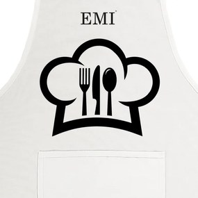 Kuchynská zástera Chef EMI, biela