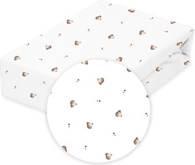 Babymatex Bavlnené prestieradlo do postieľky 60x120 cm - Medvedíky