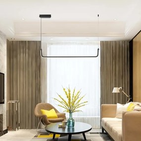 LED Luster na lanku LED/12W/230V 4000K 90 cm čierna