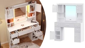 California toaletný stolík, biely