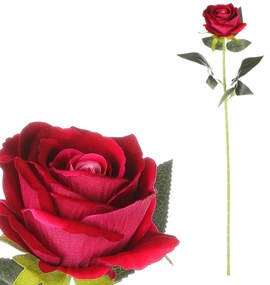 Ruža zamatová 75cm tmavoružová
