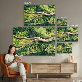 DUBLEZ | Imitácia machového obrazu - Konár v lese