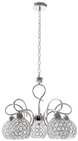 Toolight - Krištáľové závesné svietidlo 5xE27 60W 300750, chrómová, OSW-05687