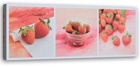 Obraz na plátně Jahody Ovoce - 120x40 cm