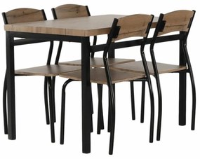 Jedálenský set 1+4 v minimalistickom dizajne dub artisan
