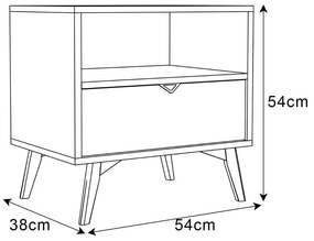 NOČNÝ STOLÍK FONDY JEDLIČKA SCANDI + EUKALYPTUS