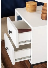 Nočný stolík GLIMMER 50x45,2 cm biela/čierna