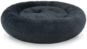 Plyšový pelech pre psov 80 cm tmavosivý