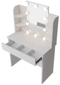 InternetovaZahrada Toaletný stolík s LED osvetlením - biely