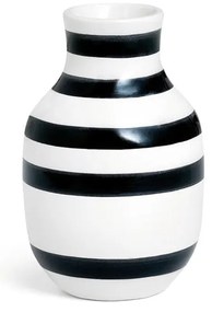 Čierno-biela kameninová váza Kähler Design Omaggio, výška 12,5 cm