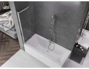 Mexen Fox, 2-krídlová vaňová zástena 85x150 cm, 5mm číre sklo, chrómový profil, 891-085-002-01-00