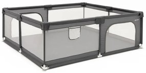 Detská ohrádka – zatvorená, 200 × 180 × 66 cm, skladacia, sivá Springos HA7529