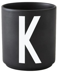 Design Letters Hrnček s písmenom K, black
