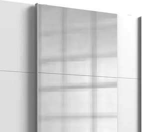 Šatníková skriňa Emden, 179 cm, biela