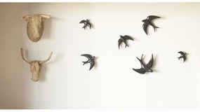 Súprava 2 ručne vyrobených nástenných porcelánových dekorácií Surdic Golondrinas