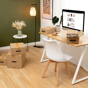 Súprava 2 béžových úložných boxov Compactor Teddy, 42 x 30 cm