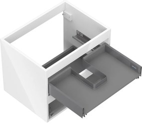 Mexen Box-A, závesná skrinka 60 cm, 2 zásuvky, biela lesklá, 91AX0-0600-470-2-00