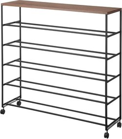 Čierny kovový stojan na topánky 90,5x87x26 cm Tower – YAMAZAKI