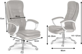 Otočná kancelárska stolička Sofotel 322 - tmavohnedá