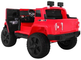 RAMIZ ELEKTRICKÉ AUTÍČKO  MIGHTY JEEP 4x4 - ČERVENÉ - 4x45W - 2x12V/7Ah - 2023