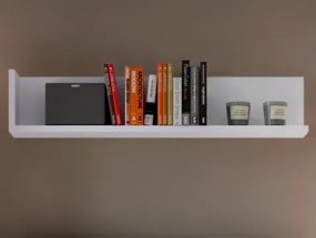 Nástenná polica Lyon 120 cm, biely lesk%