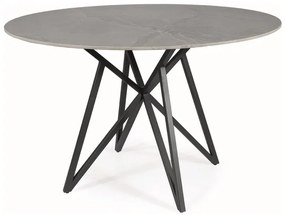 Jedálenský stôl okrúhly MURANO 120 cm - šedá efekt mramoru