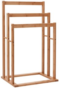 REA - Tutumi, 3-ramenný bambusový stojan na uteráky 381761, hnedá, HOM-00016