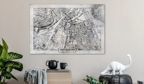 Artgeist Obraz na korku - Copenhagen Plan [Cork Map] Veľkosť: 60x40