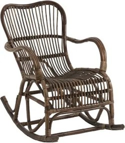 Ratanové hojdacie kreslo Rocking hnedé - 66*70*83 cm