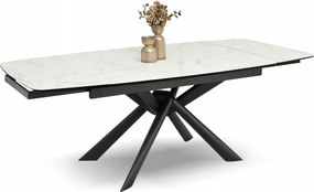Jedálenský stôl Denzel (biely mramor čierna)