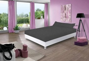 Posteľ Edith 140x200 cm, biela ekokoža/tmavo šedá látka