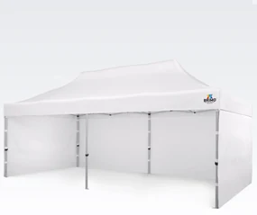 BRIMO Rozkladací altánok 3x6m - s 3 stenami - Biela 7