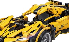 Stavebnica auta SUPERCAR No.J2012 žltá - 422 dielikov