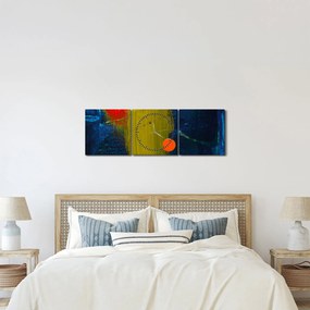 Obraz farieb (s hodinami) (90x30 cm)