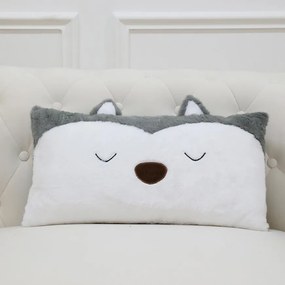 Vankúš pes 30x56cm sivý