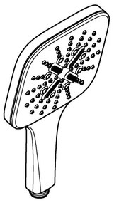 GROHE 26550000 - Ručná sprcha RAINSHOWER SMARTACTIVE 130 CUBE lesklý chróm