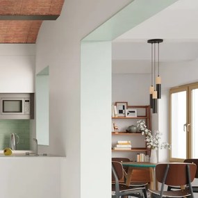 Sollux SL.1014 - Luster na lanku PABLO 3xGU10/40W/230V čierna