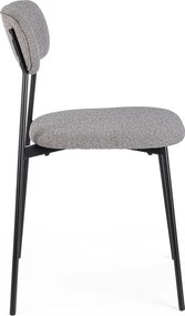 Sivá čalúnená jedálenská stolička Inka – Yes Everyday
