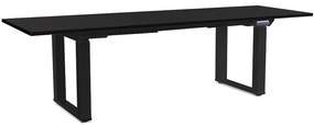 Výškovo nastaviteľný stôl OfficeTech Strong 240 x 80 cm, čierna podnož, čierna