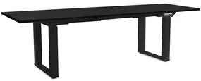 Výškovo nastaviteľný stôl OfficeTech Strong 240 x 80 cm, čierna podnož, čierna