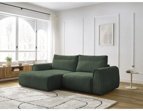 Tmavozelená rohová pohovka Aden – Bobochic Paris