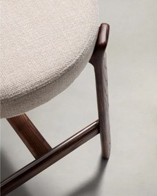 Béžová/v tmavo prírodnej farbe barová stolička z jaseňového dreva (výška sedadla 65 cm) Granite – Kave Home