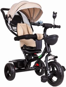 ECOTOYS Detská trojkolka s rotačným sedadlom  BEIGE