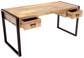 furniture-nabytek.cz - Písací stôl z masívneho dreva mango 160x76x70