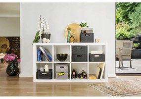 Tmavosivý úložný košík z recyklovaného plastu Country - Rotho