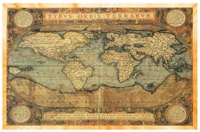 Obraz na plátne - Starožitná mapa sveta 1102A (100x70 cm)