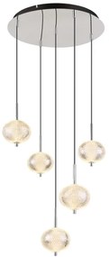 Globo 16042-5HC - LED Luster na lanku AIDA 5xLED/6,6W/230V 3000K/4500K/6500K