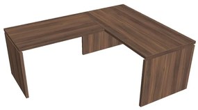 Ergonomický stôl Verno 160 x 200 cm, ľavý, orech