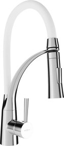 Mexen Aster, vysoká drezová batéria s flexibilným ramenom, biela-chrómová, 73450-02