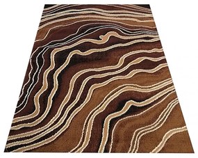 Originálny hnedý vzorovaný koberec do obývačky Šírka: 250 cm | Dĺžka: 350 cm